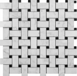 BASKETWEAVE CARRARA HONED -02