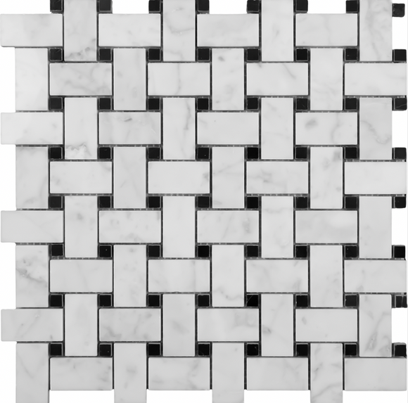 BASKETWEAVE CARRARA HONED -02