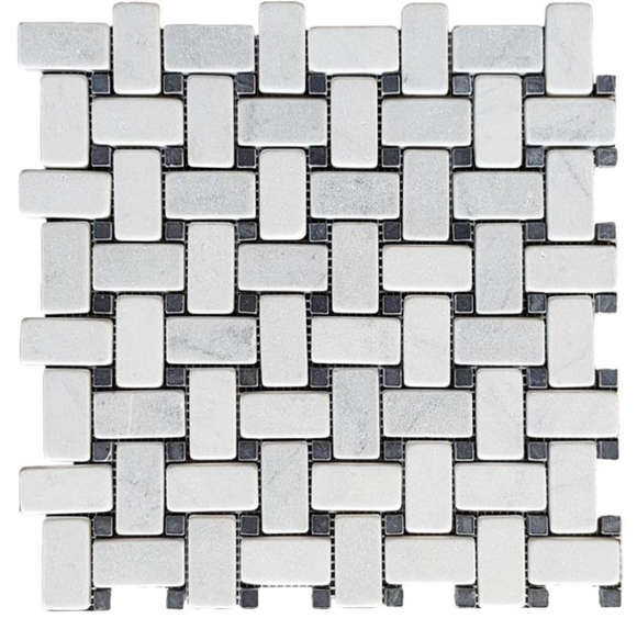 BASKETWEAVE CARRARA TUMBLED -01