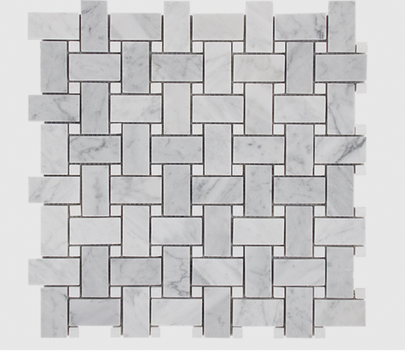 BASKETWEAVE CARRARA+ THASSOS DOT