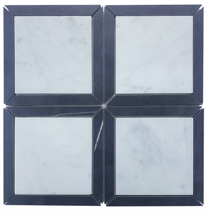 CARRARA+NERO BORDER HONED -03